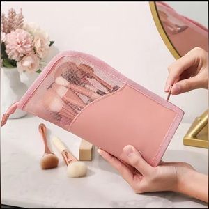 Pink Makeup Brush Set with Case